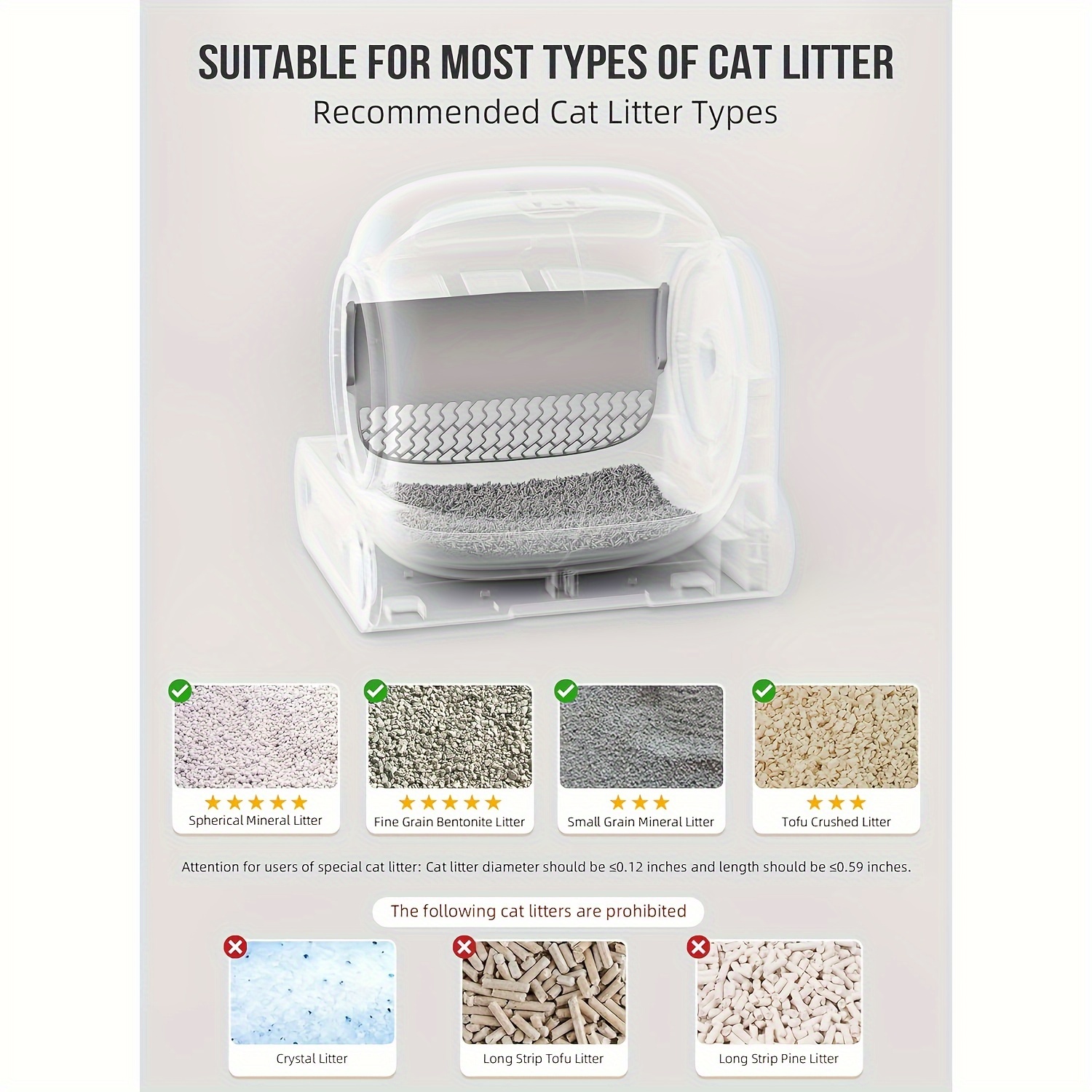 self cleaning cat litter box automatic cat litter box with mat liners 65l 9l large capacity self cleaning litter box app control suitable for multiple cats details 5