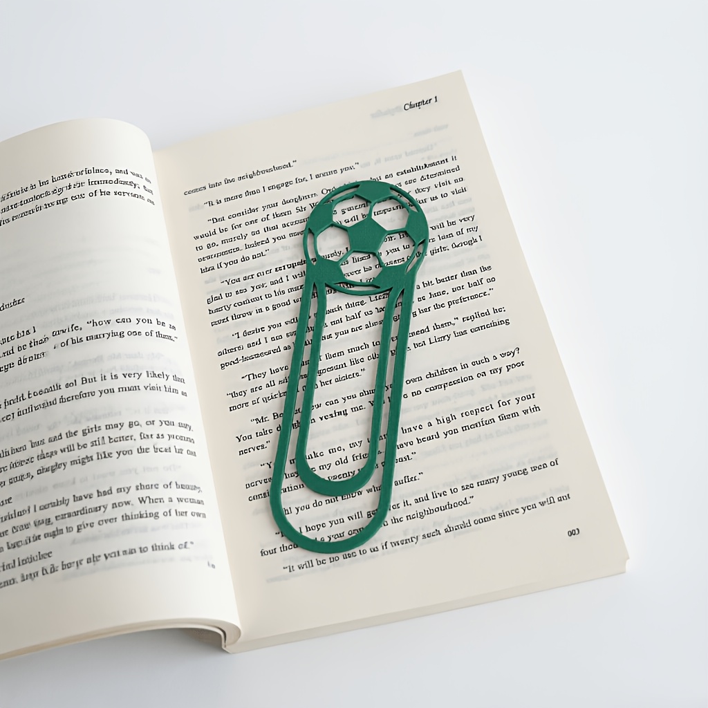 TEMU Creative Football Bookmark, Large Size 14.7cm Durable And Sturdy, Page Clip Reading Label Book Marker Suitable For Reading Enthusiasts School