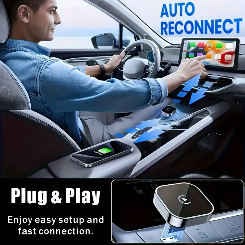 item picture diosea 2026   box for   auto ios high speed 5ghz wifi low latency   universal car adapter with wireless ota updates compatible with most cars