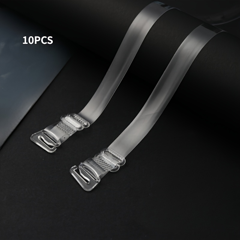 10pcs Transparent Bra Straps Invisible Detachable Silicone Women's Elastic Belt Adjustable Non-slip Intimates Shoulder Strap