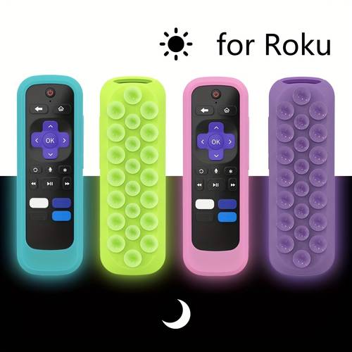 remote control case for tv remote without headphone jack glow in the dark remote cover with suction cup for 4k hd streaming stick 4 le se devices remote non universal