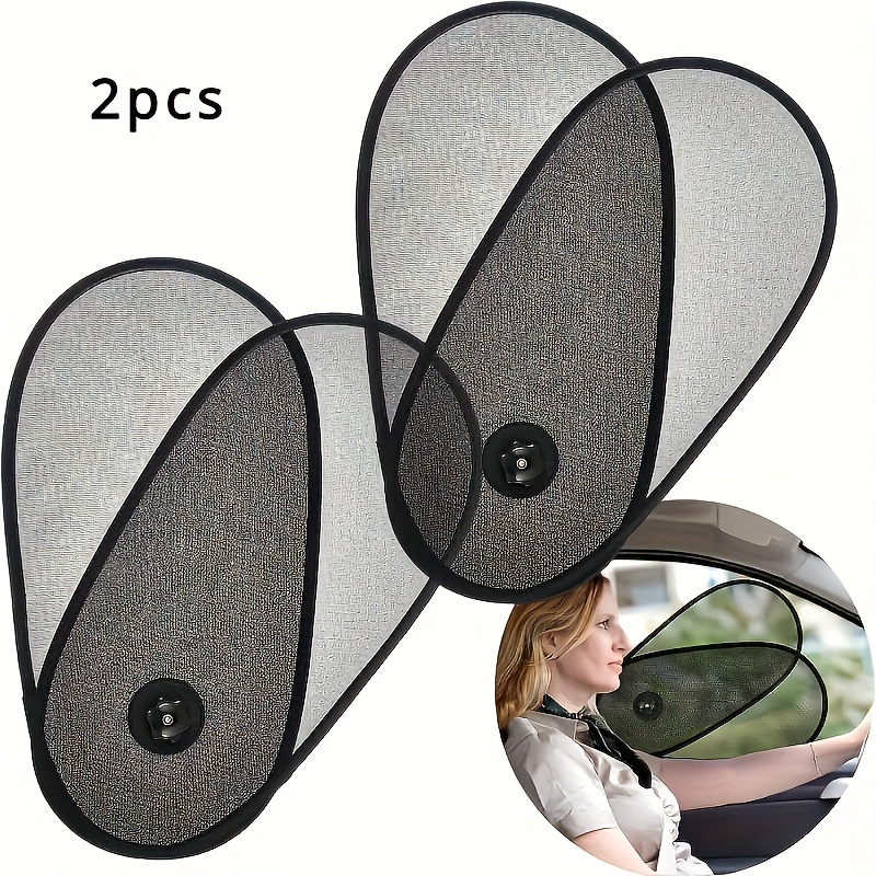 

2pcs Adjustable Car Side Window Sunshade, 180 ° Rotatable Car Sunshade, Sunshade And Heat Insulation Board, Car Sunshade Or Uv Protection Board, With Strong Suction Cups, Suitable For Most Cars