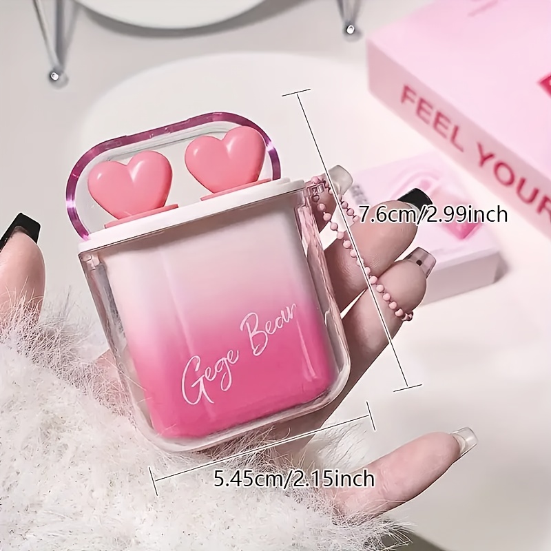 gorgeous bear lip gloss set 2 in 1 matte gloss     shaped case with ears design long lasting moisturizing lipstick ideal for gifting glossy lips   lip product glossy   details 3