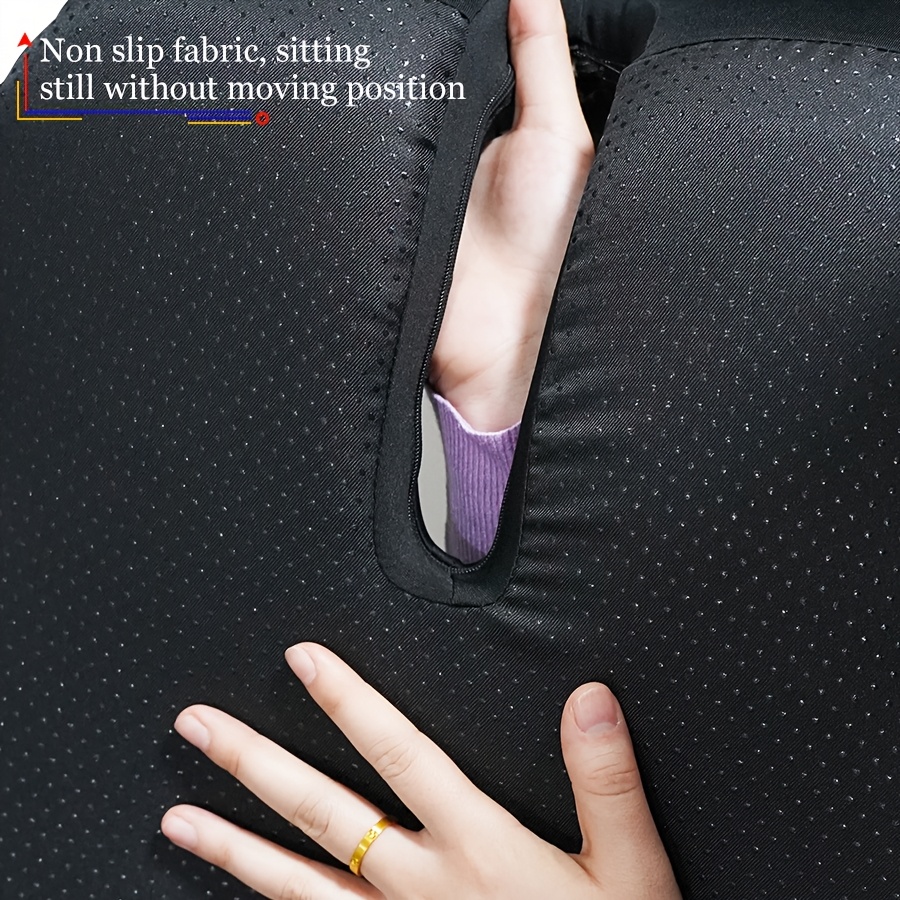 ergonomic office chair cushion with memory foam breathable fabric posture   lumbar support slow rebound pressure relief irregular   for home office chairs grey black posture   modern aesthetic slow rebound foam Product details 2