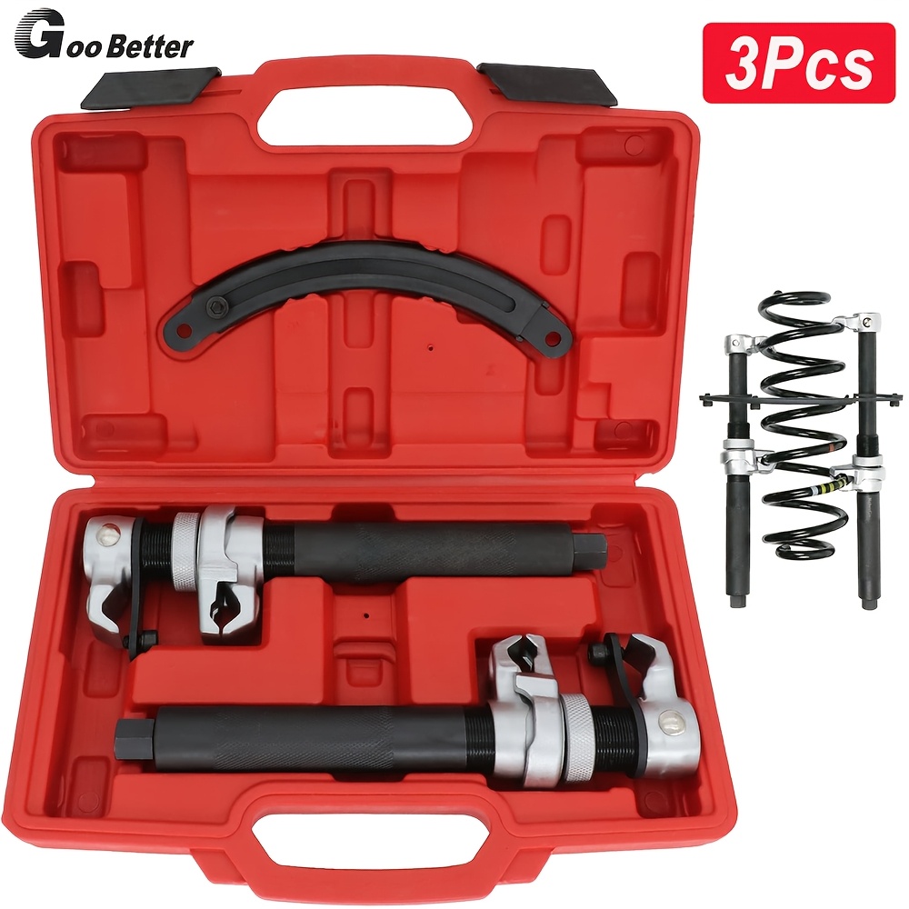 Heavy Duty Coil Spring Compressor Tool Set with Safety Bracket