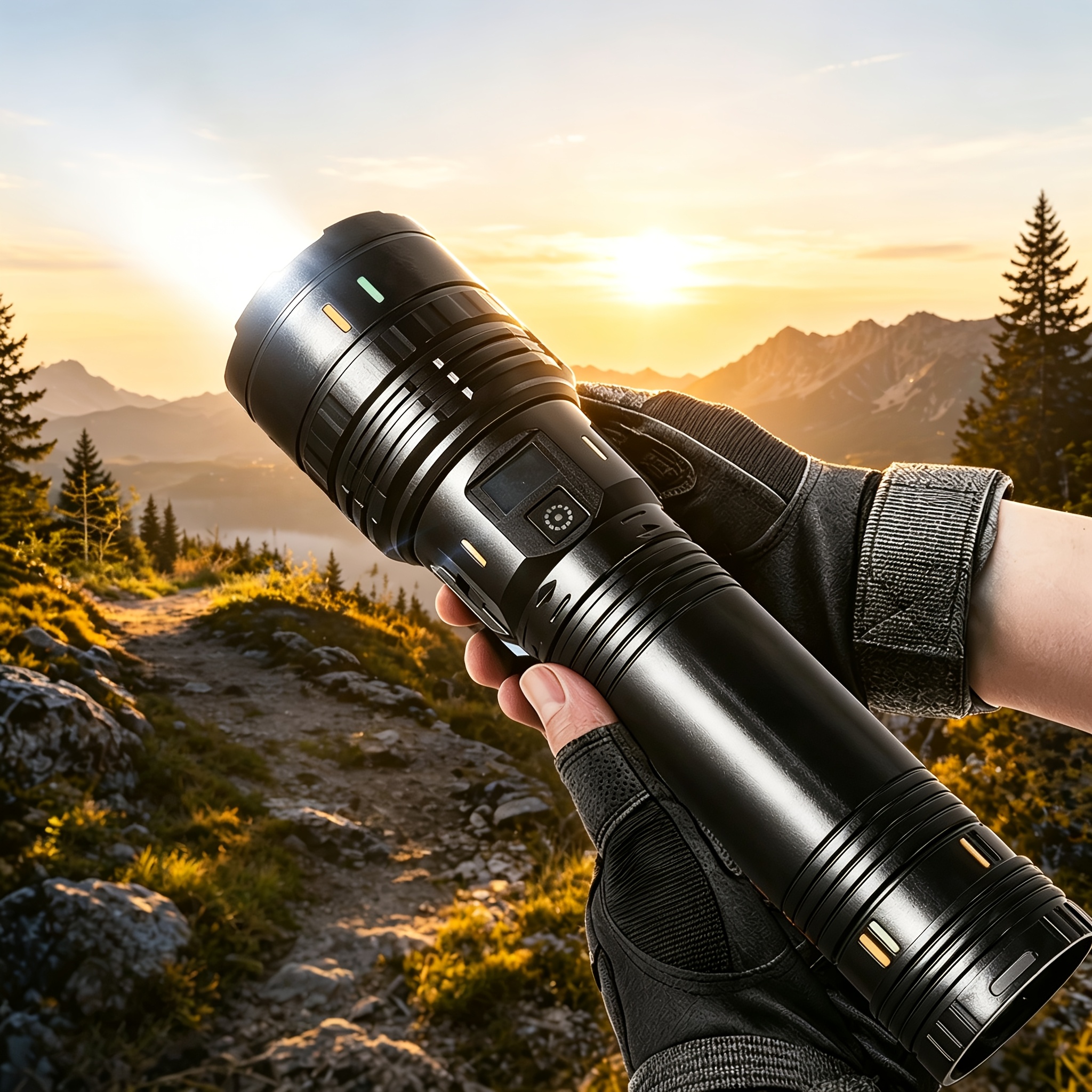 3000 High Lumens LED Rechargeable Flashlight with Zoomable Focus