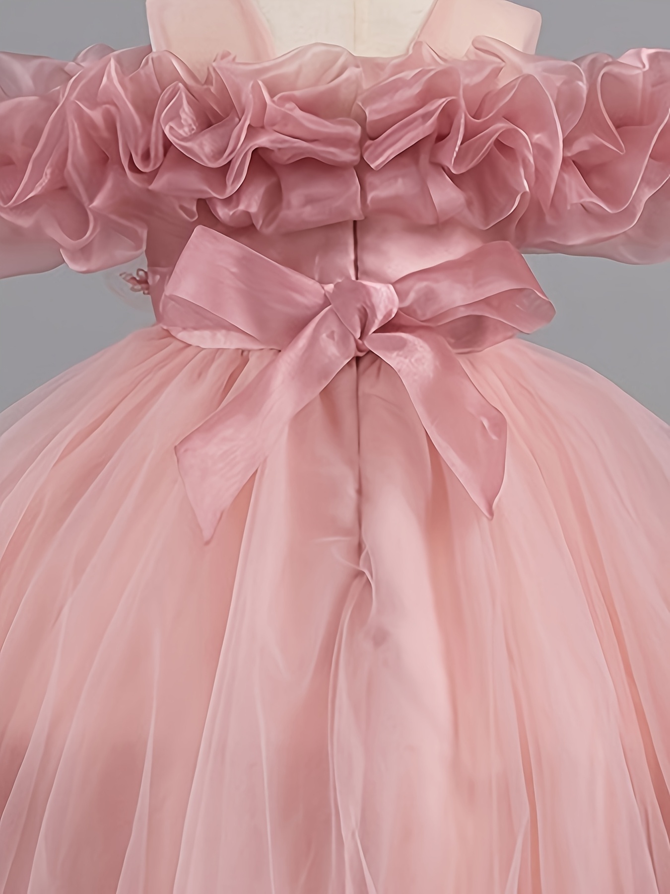 chic long princess dress elegant tulle dress ruffle hem - Temu Mauritius