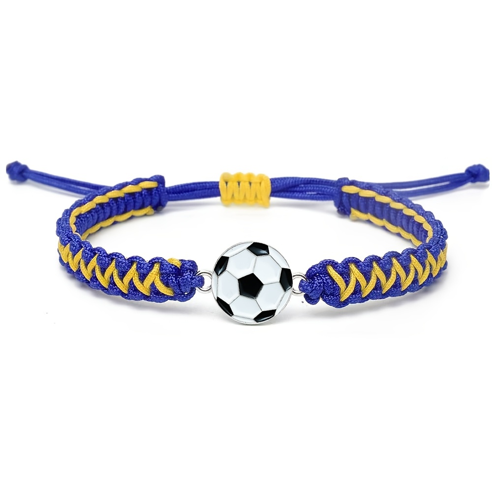 TEMU Braccialetto a da calcio, Braccialetto per di partita di calcio, Braccialetto da cheerleader da calcio, Braccialetto a tema di calcio, come