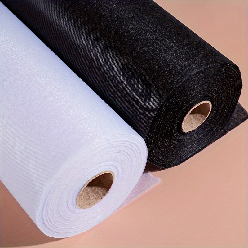 

Iron-on Adhesive Fusible Interfacing Fabric, Single-sided With Glue, White/black - Sewing & Knitting Supplies For Clothing Accessories