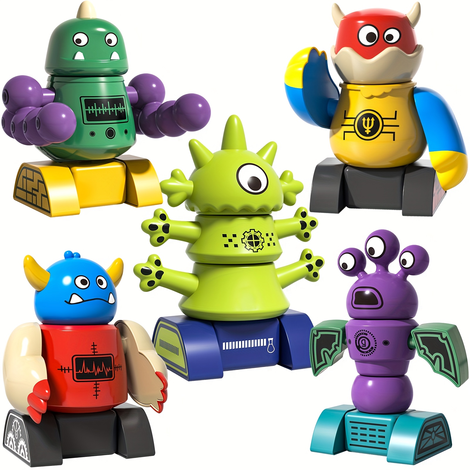 33pcs Magnetic Monster Robot Construction Set with Storage Box