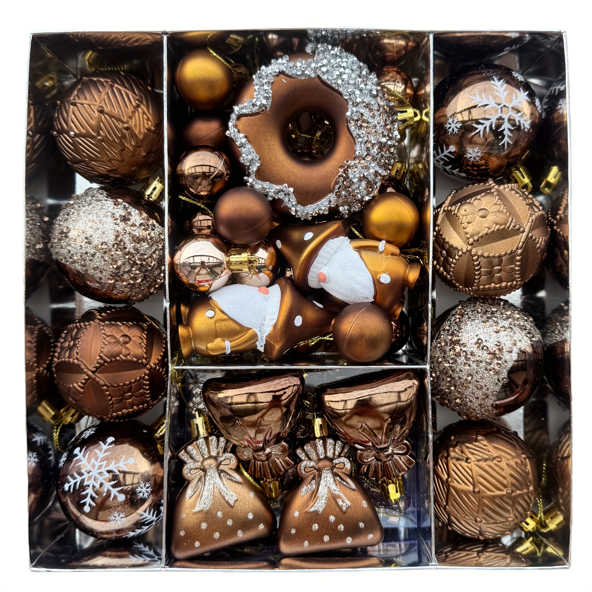 Image of 60pcs/box Newest Santa Claus Christmas Balls Christmas Tree Hanging Balls New Year Holiday Party Decorative Balls
