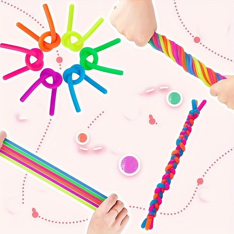 

25pcs/50pcs/100pcs Colorful Elastic Rubber Band Toys, Gift Bag Filler (random Color)