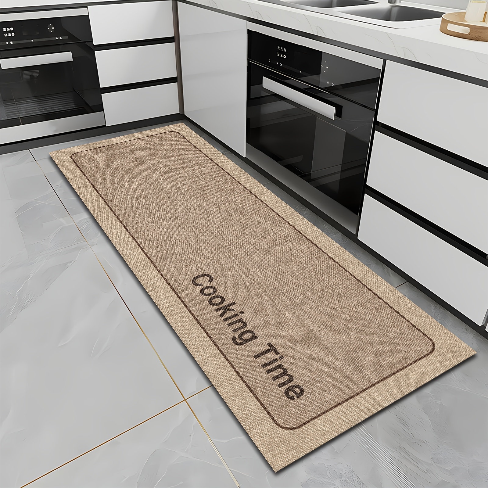 TEMU 1pc, Minimalist Style, Kitchen Rugs, Kitchen Mats, Mats, Minimalist Style Mat, Long Strip Carpet, Door Mat, Laundry Room Carpet, Bathroom
