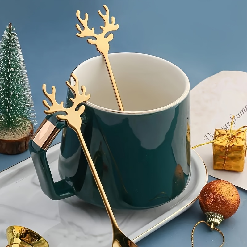 6 stålbestick med ingraverad julälgdesign för - Temu Sweden