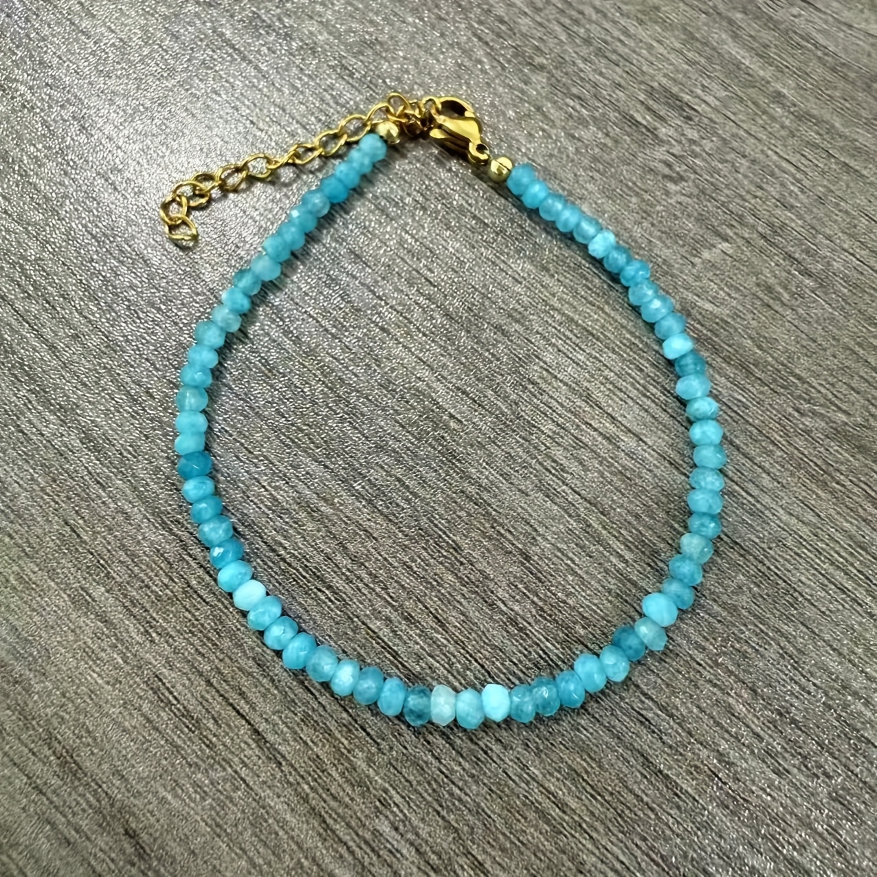 Natural Stone Aquamarine Bracelet | Aquamarine Bead Bracelet | Aquamarine Jewelry Representing Purity, , And Kindness | Blue Friendship Band