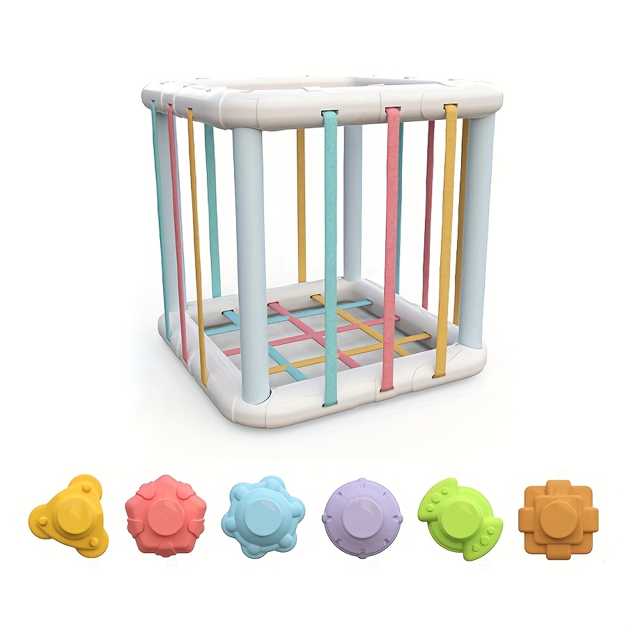 Image of 's Stacking And Tactile Exploration Toy - Toy Develops Focus, Color & Shape Recognition, Fine Motor Skills, 7pcs