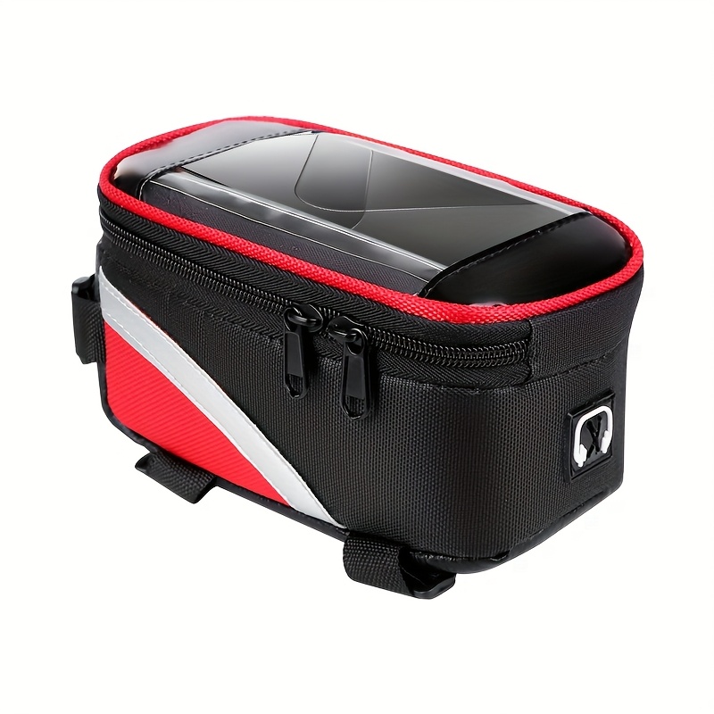 E-shop Neue Fahrrad-Oberrohrtasche mit Reißverschluss, Touchscreen-Handyhülle, Mountainbike-Gepäckträgertasche, Fahrradtasche, Lenker-Tasche