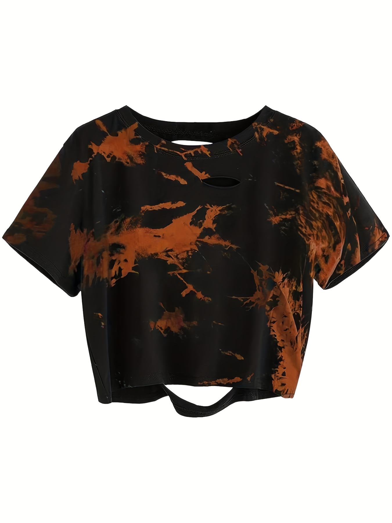 ★送料・関税込★lamodechief★BOXY CROP TIE DYE T-SHIR.T★ KOSZULKA T-SHIRT CZARNY DAMSKA HIPOPOTAM I LOVE MOO DENG