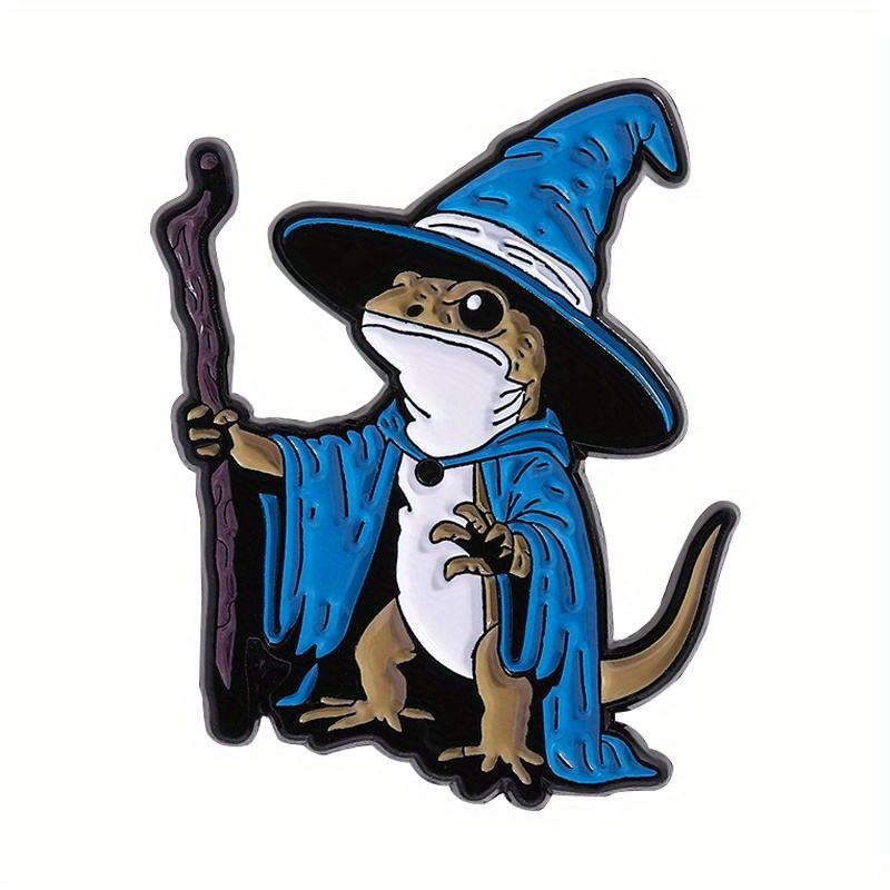 1pc Unisex Enamel Pin - Chic Alloy Brooch With & Broomstick, Fashion Accessory For Clothes, Backpacks, And Hats, Pin Collection | Whimsical Design | Durable Enamel