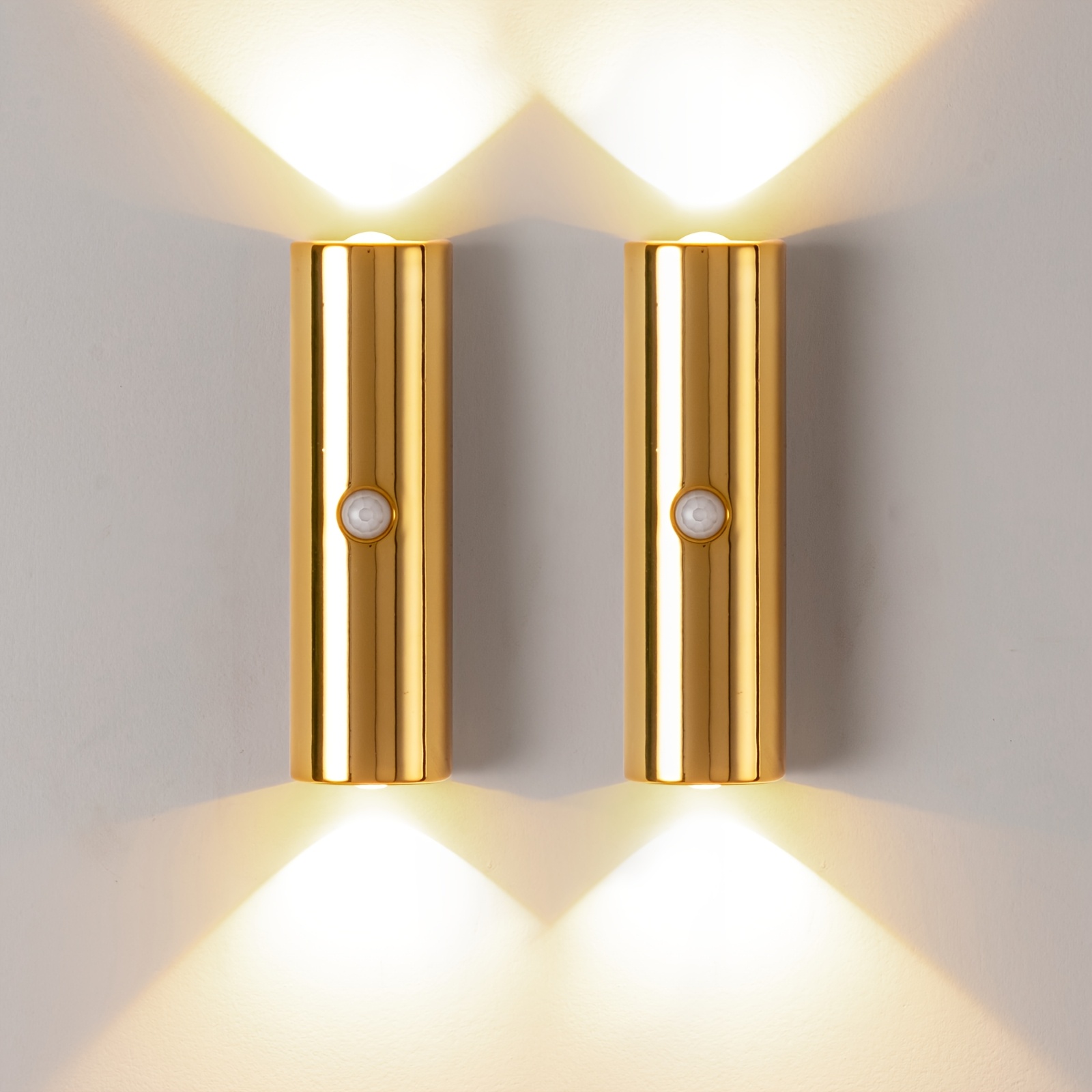 TEMU Luz de pared LED con sensor de movimiento, carga USB y batería de 1200 mAh, luz nocturna de instalación magnética adecuada para iluminación de ,