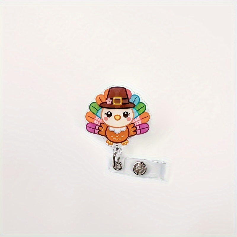 

Cute Animal-themed Retractable Id Badge Reel With Clip - Perfect For Nurses, Doctors, Rn & Lpn - Durable Acrylic, Ideal For Office Use