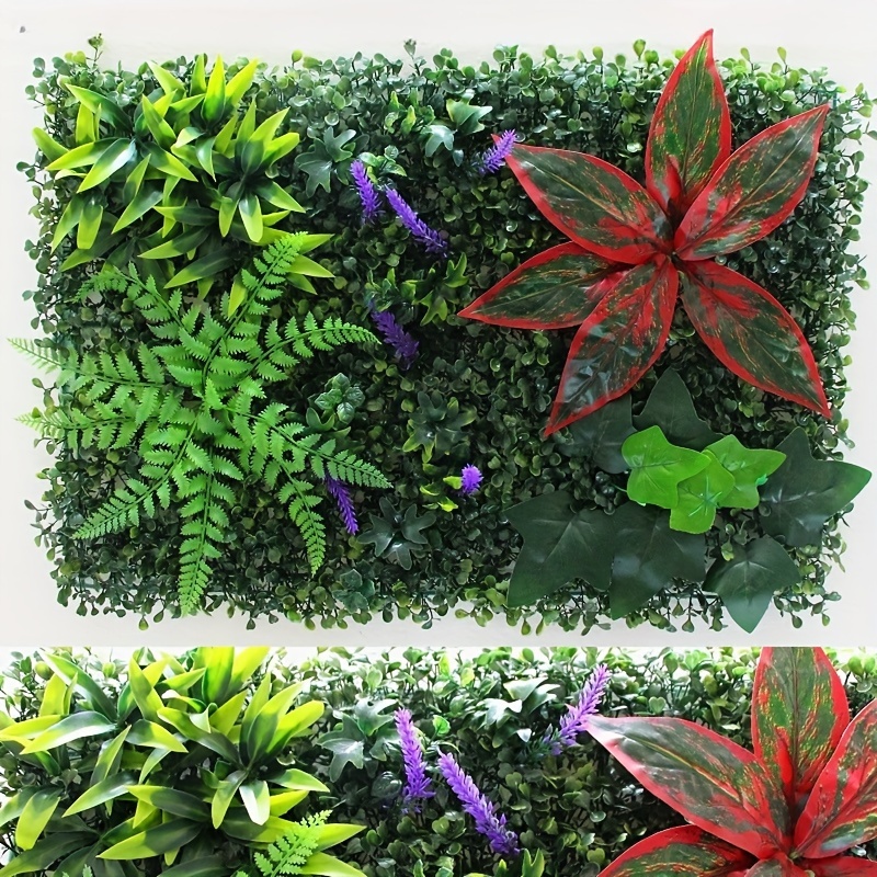 

Artificial Greenery Wall Panel, 40cm X 60cm Plastic Vine Plant For Wedding And Engagement Decor, Indoor Outdoor Garden Reception Decoration