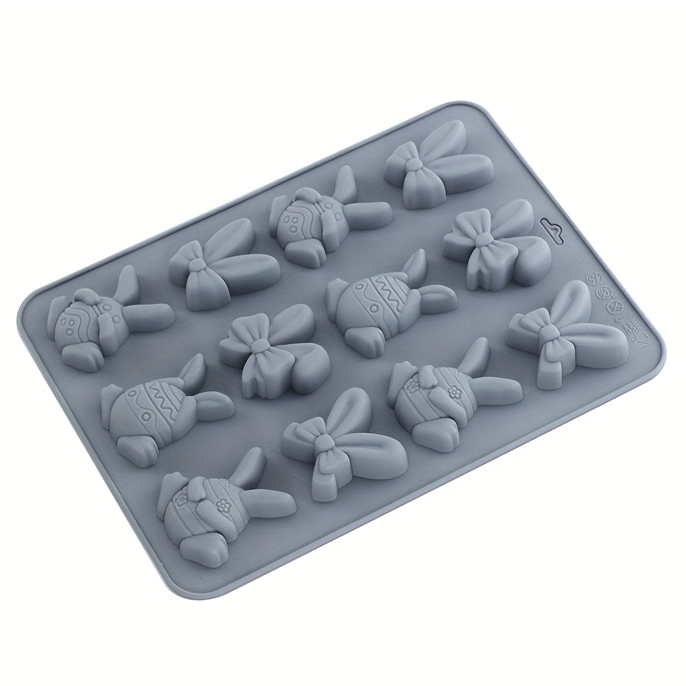 1pc Bunny Ear Shape Easter Silicone Cake Mold Cake Decoration Candy Chocolate Mold Easter Baking Cake Mold