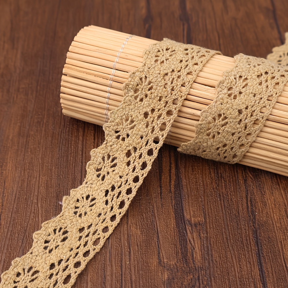 TEMU Bordure de dentelle vintage de par 1 pouce, parfaite pour de Noël, les de couture, les robes de mariée, et les loisirs créatifs
