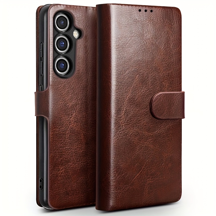 TEMU Phone Case: Case For Galaxy A56, With Card Slots & Magnetic Pu Leather Stand Flip Shockproof Full Protective Wallet Cover Phone For Samsunga56