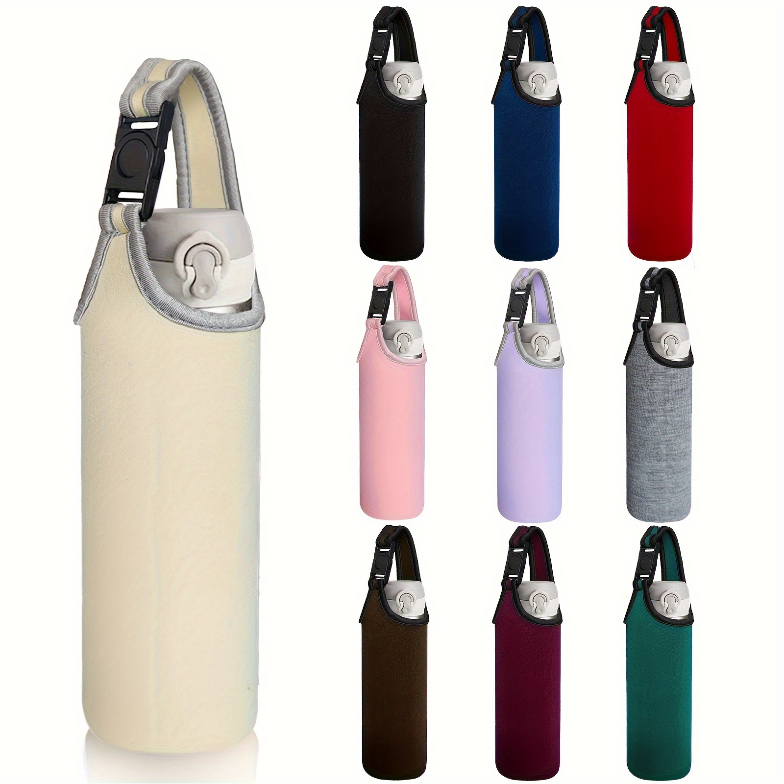 

1pc Sport Water Bottle Cover With Handle, Water Cup Protector, Portable Vacuum Cup Cover For Traveling And Camping