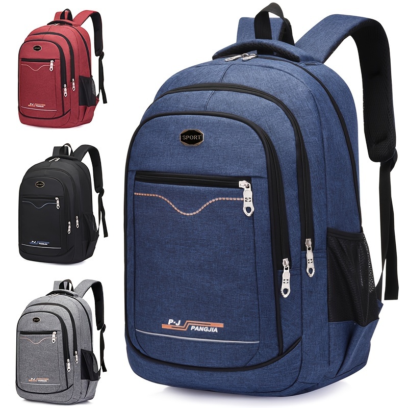 

Backpack For Men's Leisure, Large Capacity Multi Compartment Computer Backpack, Waterproof And Wear-resistant Backpack For Middle School Students, High School Students, And College Students