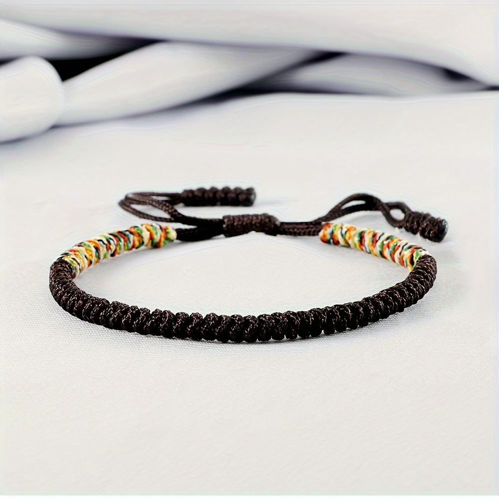 Multicolor Thread Woven Lucky Bracelet Women's Ethnic Jewelry Gift