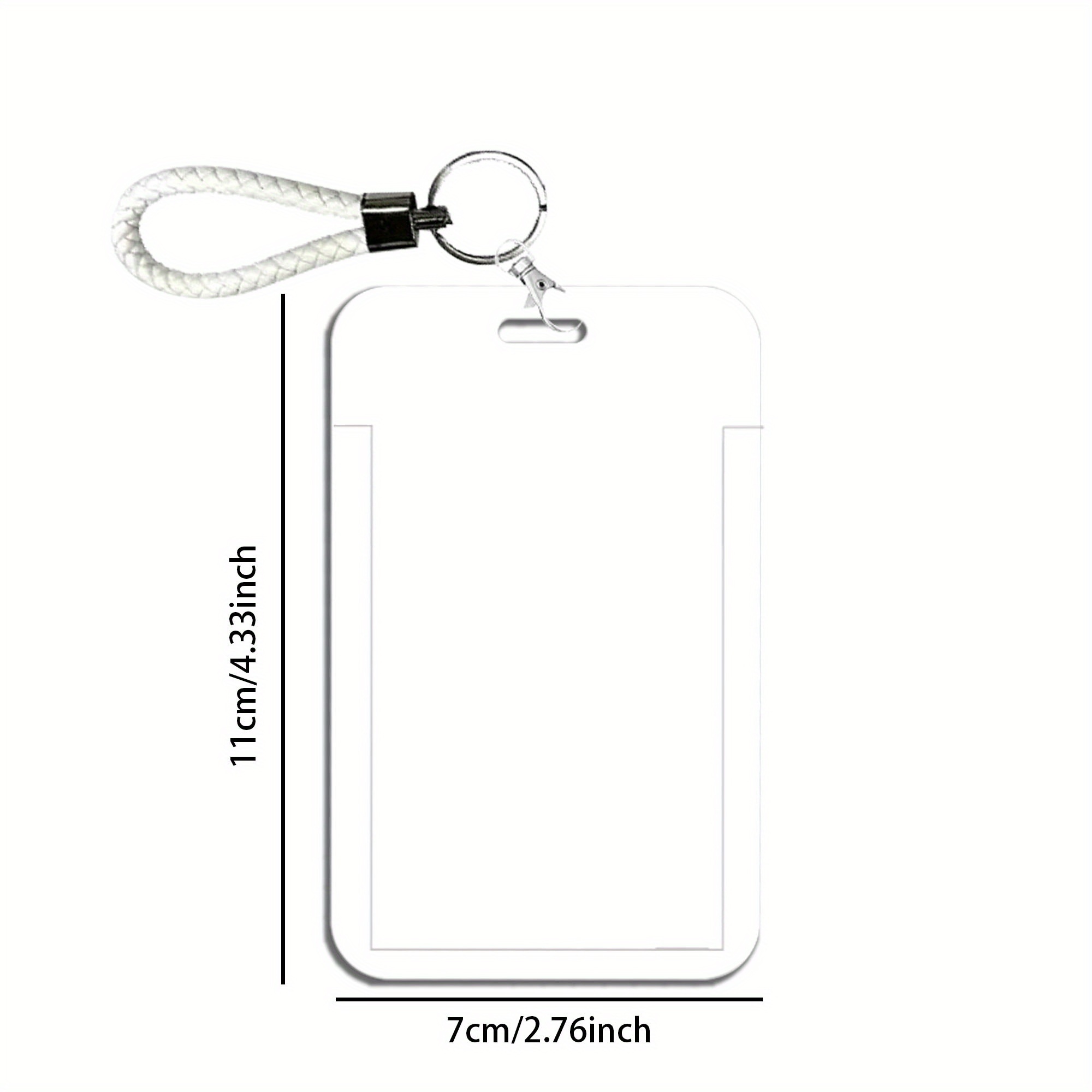 TEMU Custom Personalized Door Access Card Holder - With Attachment Loop - Custom Photo/design Slot - Durable Plastic Id Badge Case For Workplace,