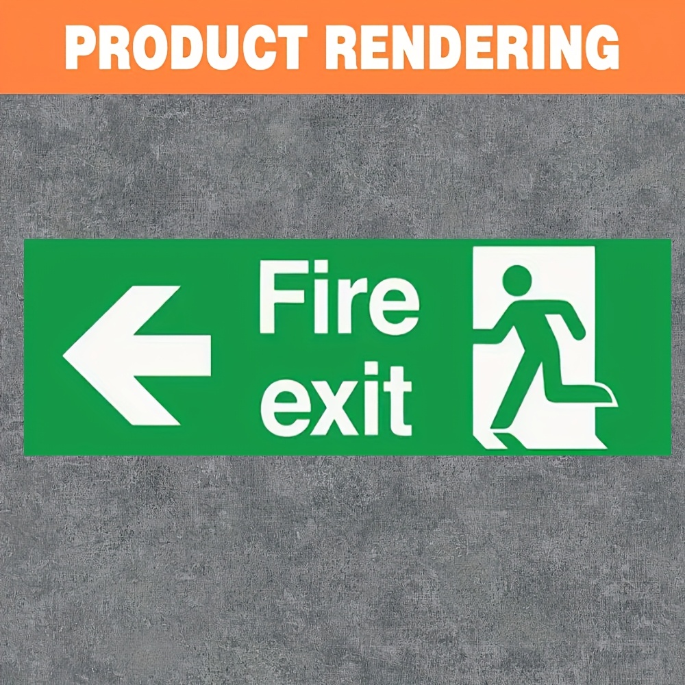 TEMU 4pcs Set Of Safety Exit Directional Arrow Stickers, 2 Left And 2 Right Indicators Each, Safety Signage For Guidance, Suitable For Shopping Malls
