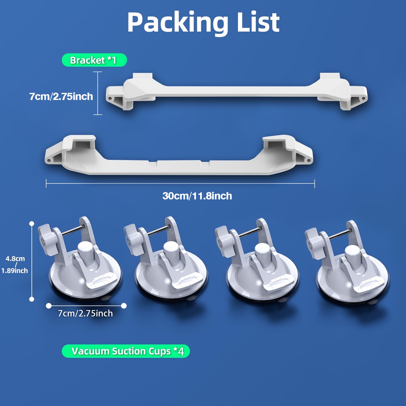 4 ventosas y 2 soportes para Starlink Mini, montaje para techo solar de coche, soporte de sujeción por para RVs,…: retailer-supplied image