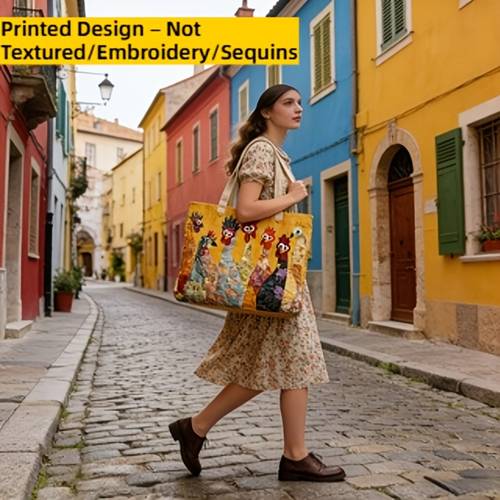 quilted tote bag with design unisex bag for books laptop and personal items with positioning printing machine washable