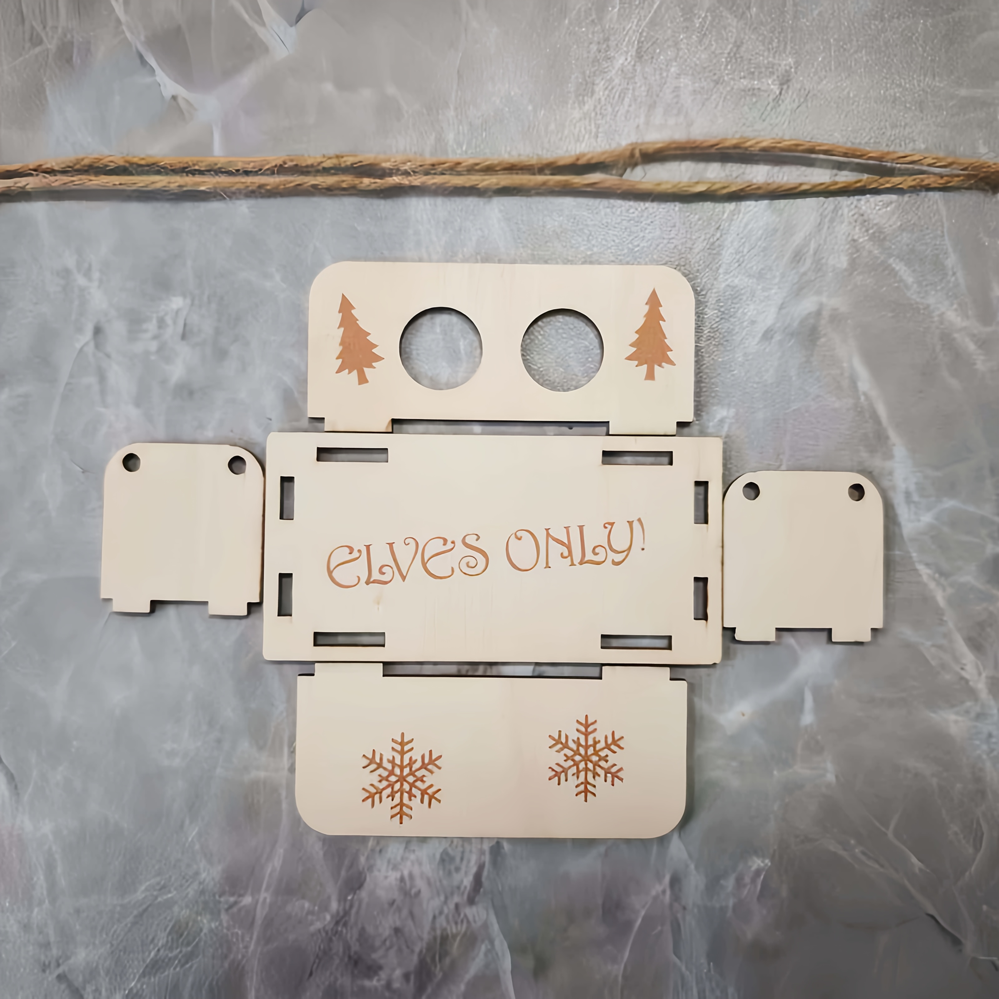 TEMU Elf Swing Wooden Kit, Elf Props, Fun Elf Arrival, Elf Wooden Sign Ornament For Christmas Tree, Elf, Elf Activity, Christmas Gift, Hung On