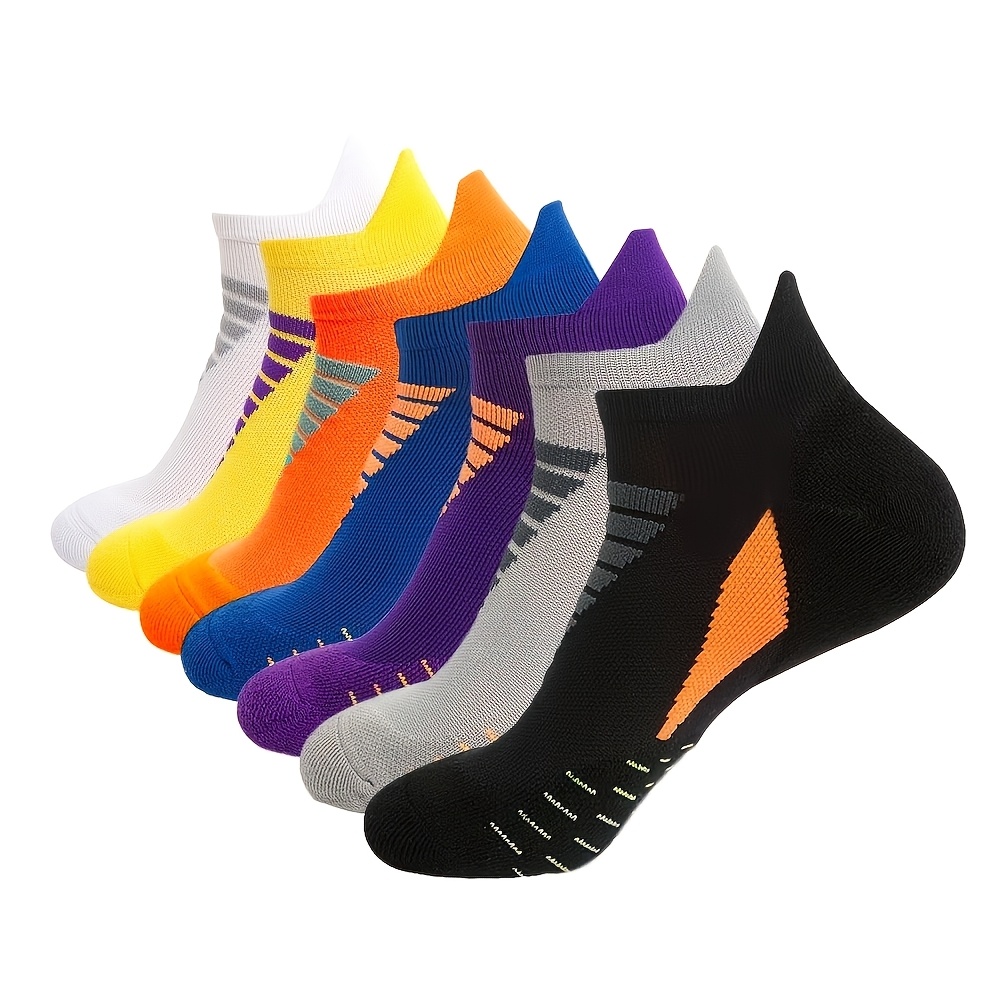 TEMU 6 Pairs Random New Outdoor Running Socks Basketball Socks Ear Protection Sports Socks Mesh Breathable Short Tube Socks Cycling Socks