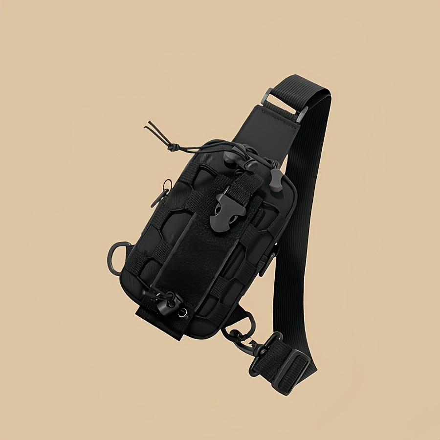 TEMU Sac pour téléphone portable Accessoire Sac bandoulière Sac à bandoulière Tactique d'extérieur Multifonctionnel Sac de poitrine Sac de taille Sac