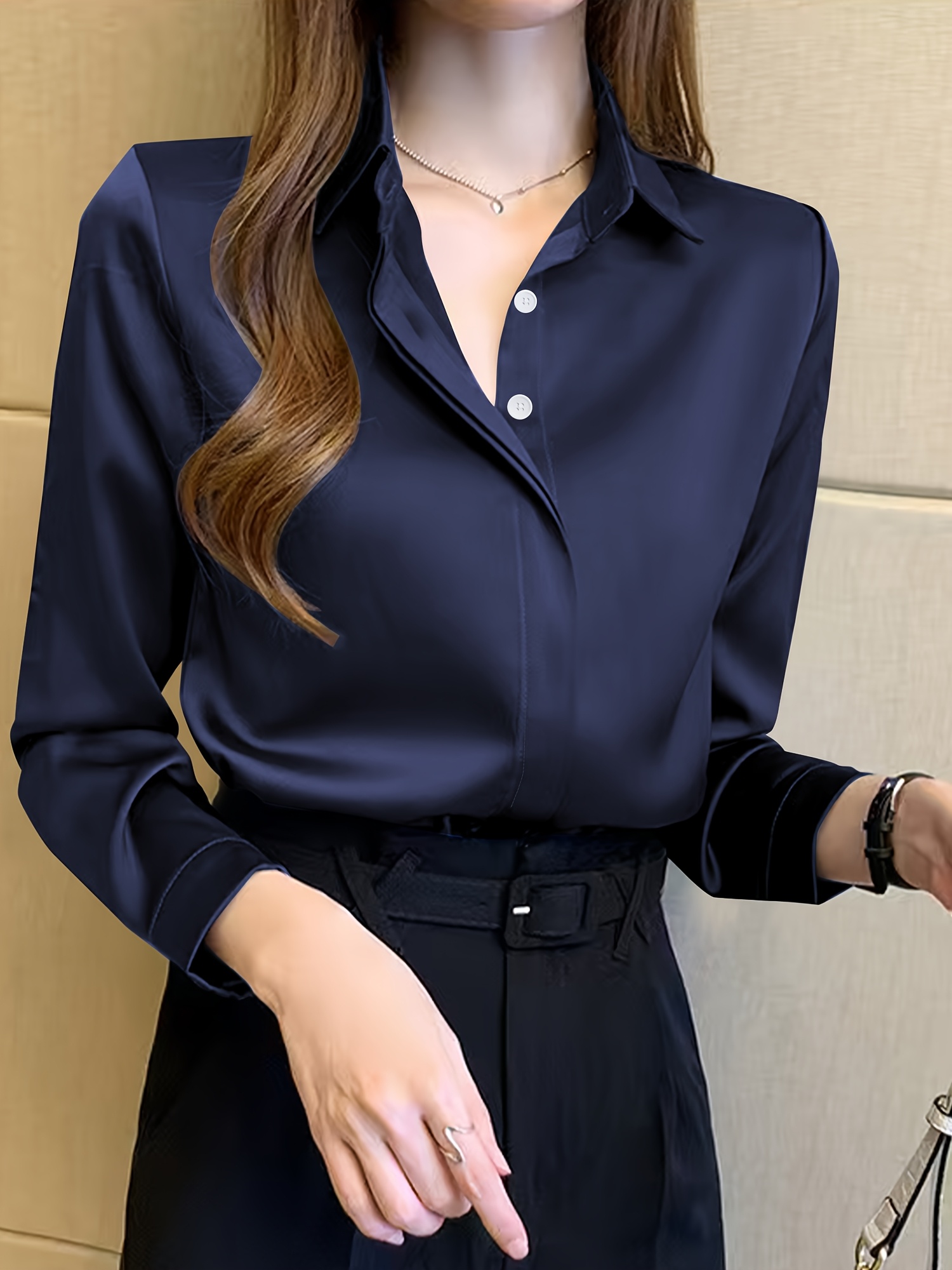 blue prom dresses sparkly Navy Blue Warm Cotton Waffle Comfort Fit Button-Down Shirt 38