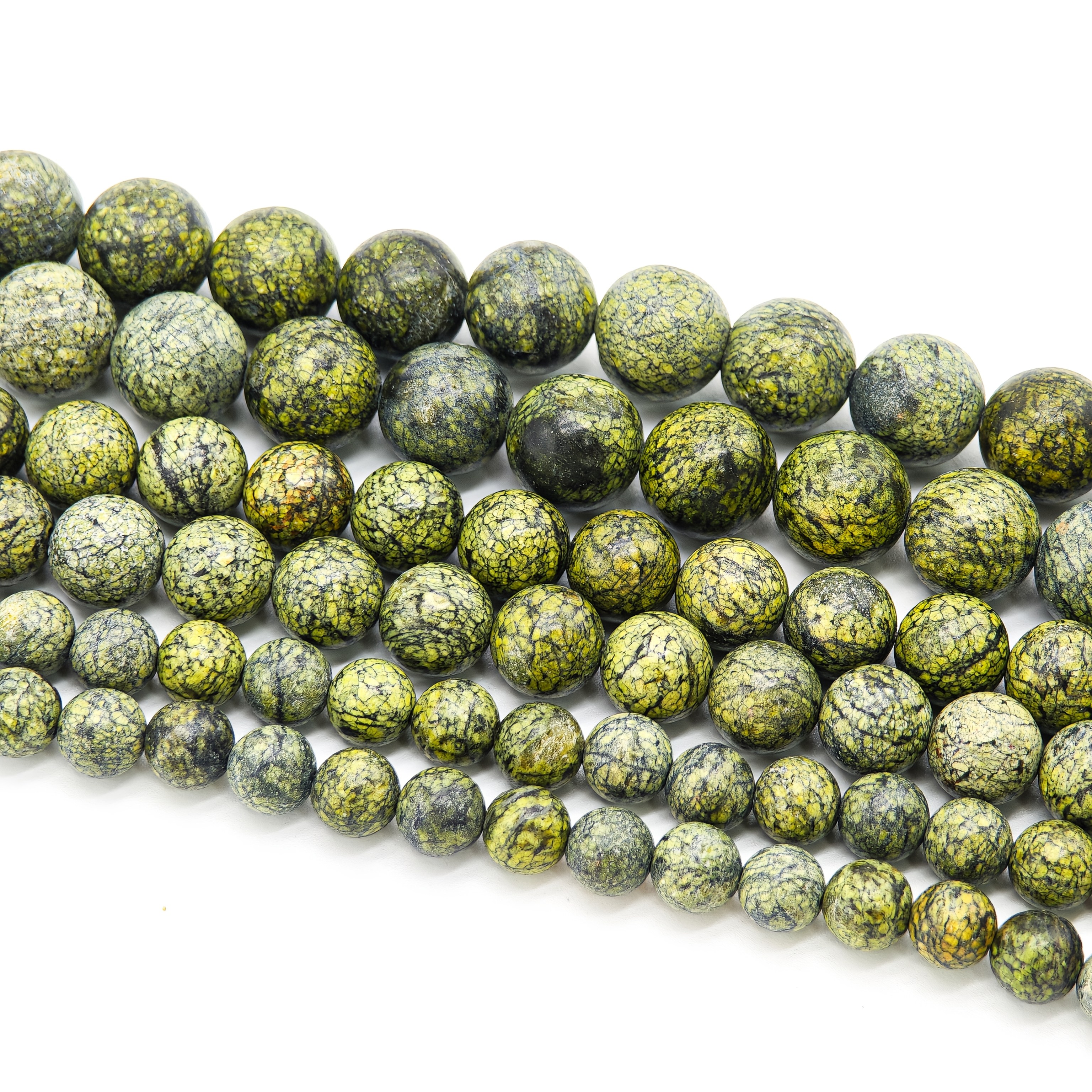 TEMU Toee Zuby Natural Beads For Jewelry Making - 6mm & 8mm Polished Gemstones Suitable For & Necklace Crafting, Earthy Green Suitable For Crafters,