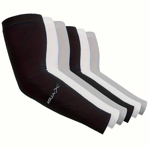 6 pairs unisex cooling arm sleeves nylon blend compression arm covers suitable for outdoor sports golf cycling fishing hiking sun protection and insulation