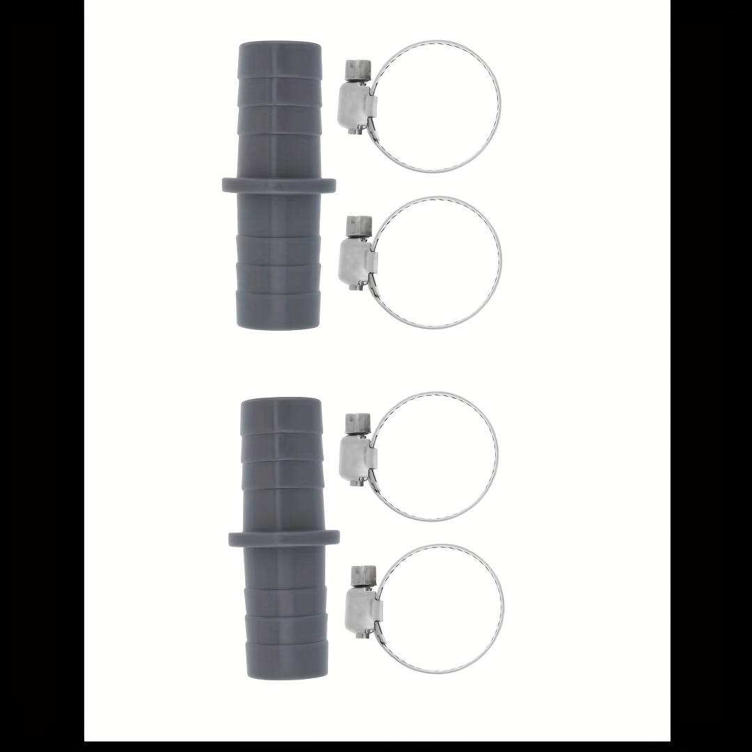 3-pack 3/4 Inch Gray Drain Hose Connector Adapter With Hose Clamps, Suitable For Washing, Extension Kit, Epathchina