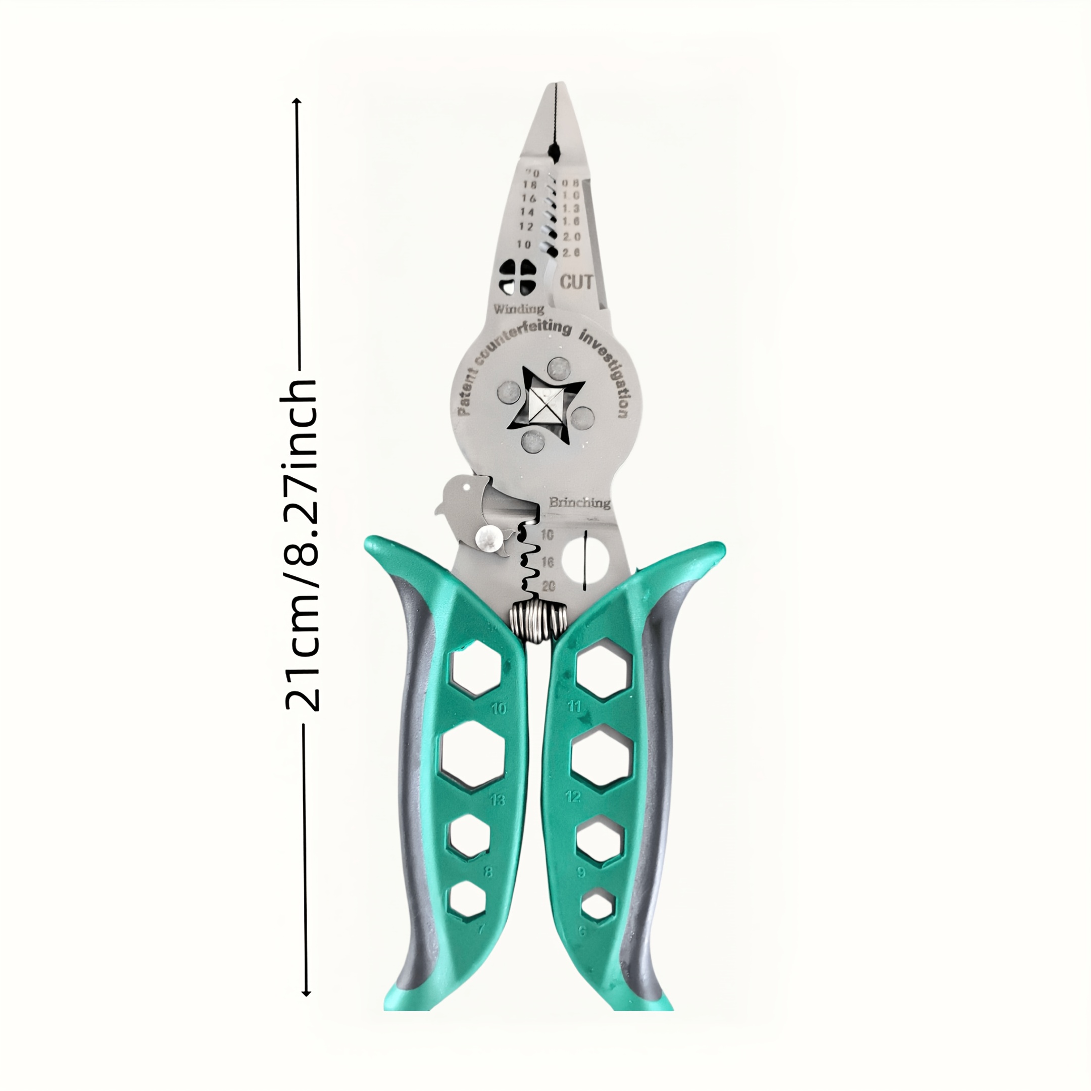 TEMU Multifunctional Tube Terminal Crimping And Stripping Pliers: 1pc Multifunctional Wire Stripper And Terminal Crimper, Electrician's -one Tool,