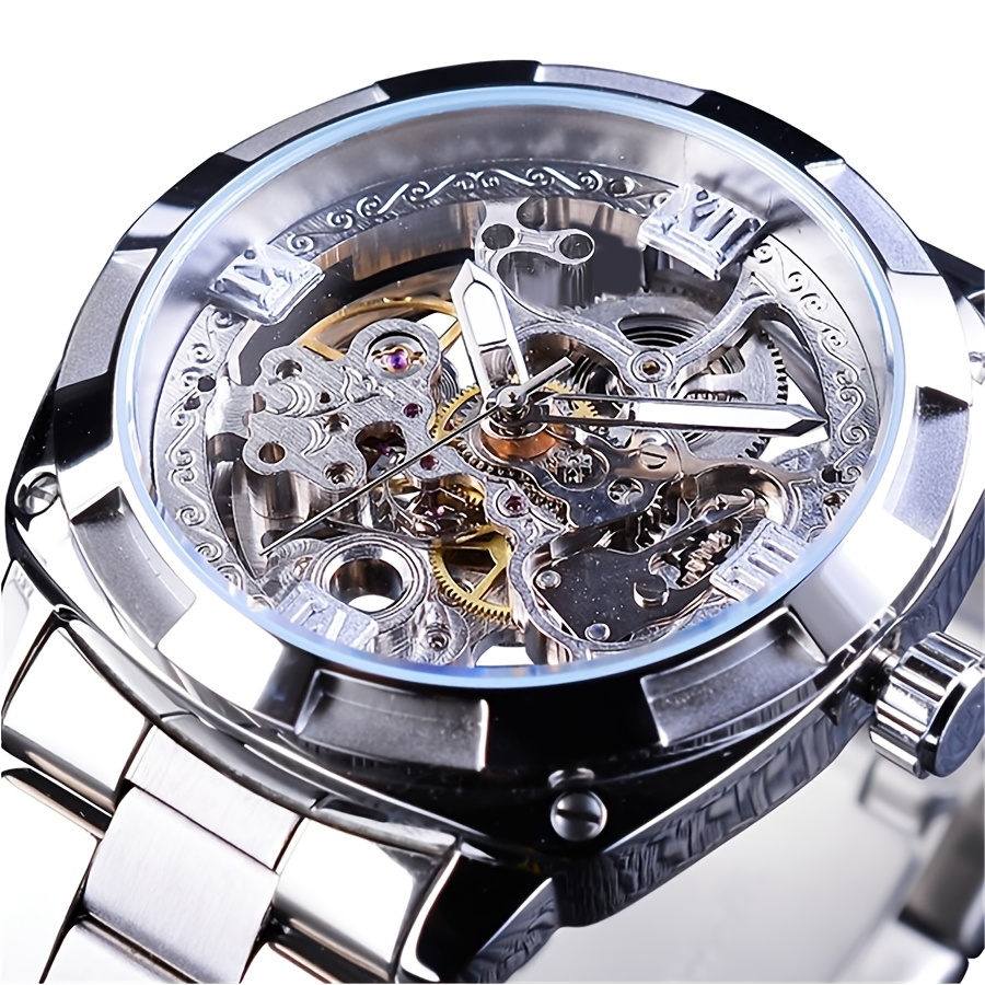 Image of Mechanical Automatic Men's Watch, Stainless , Pointer Display, Round Case, Without Battery