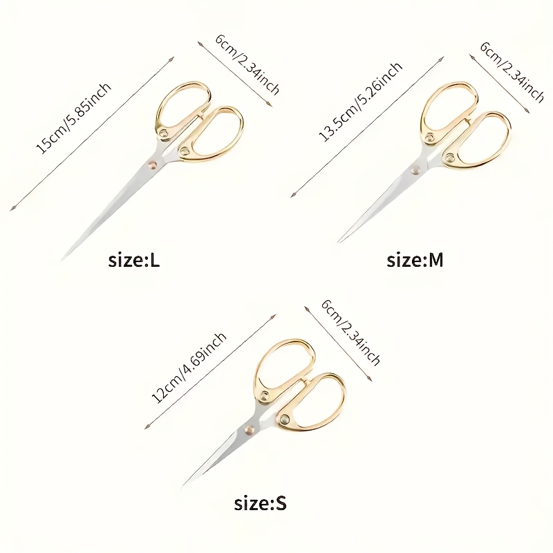 3pcs Set - 3 Sizes Of Stainless Steel Office Scissors, Ultra-sharp Blade Scissors, Sturdy And Sharp Office, Household, School, Sewing, Fabric, And Handicraft Use Multi-functional Scissors.