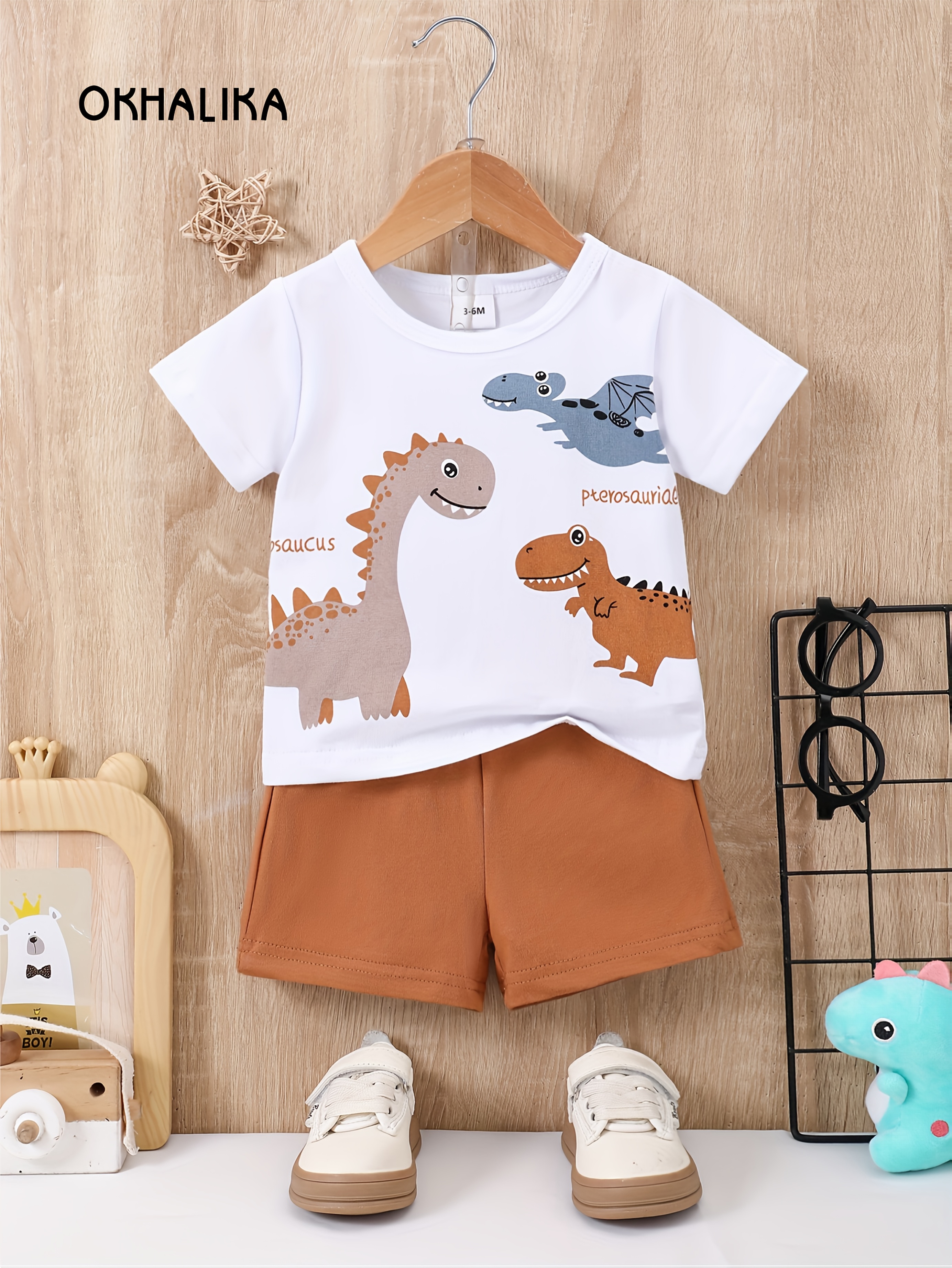 Dinosaurios Conjunto Algodon Recien Nacido Conjunto De Ropa Para