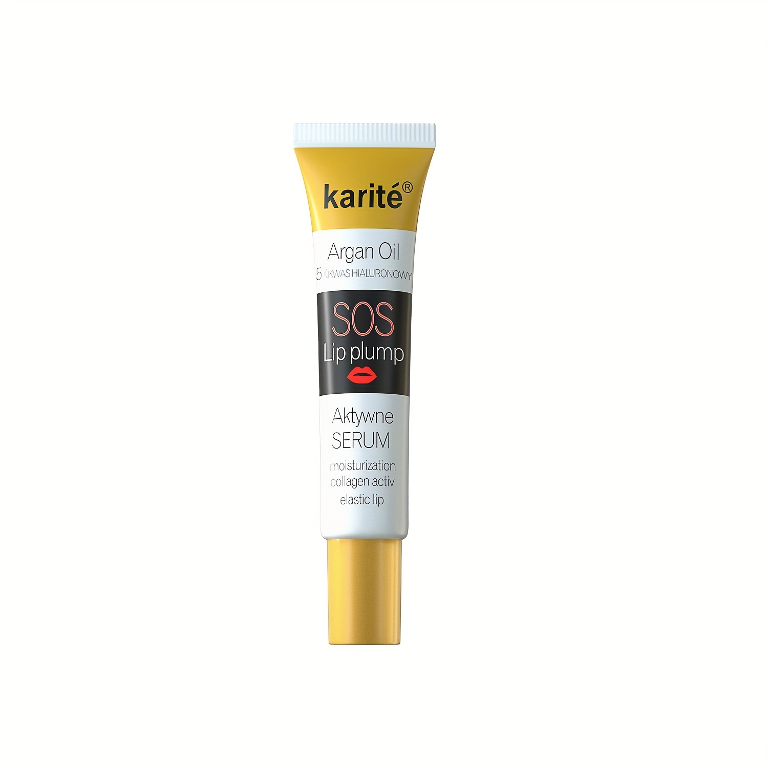 Karite Argan Oil Lip Plump Serum - Moisturizing Lip Oil, Gloss, and Mask for All Skin Types - Plant Squalane, Alcohol-Free, Deep Water-Resistant, Hydrating Lipstick for Full Lips - ≤3.38oz