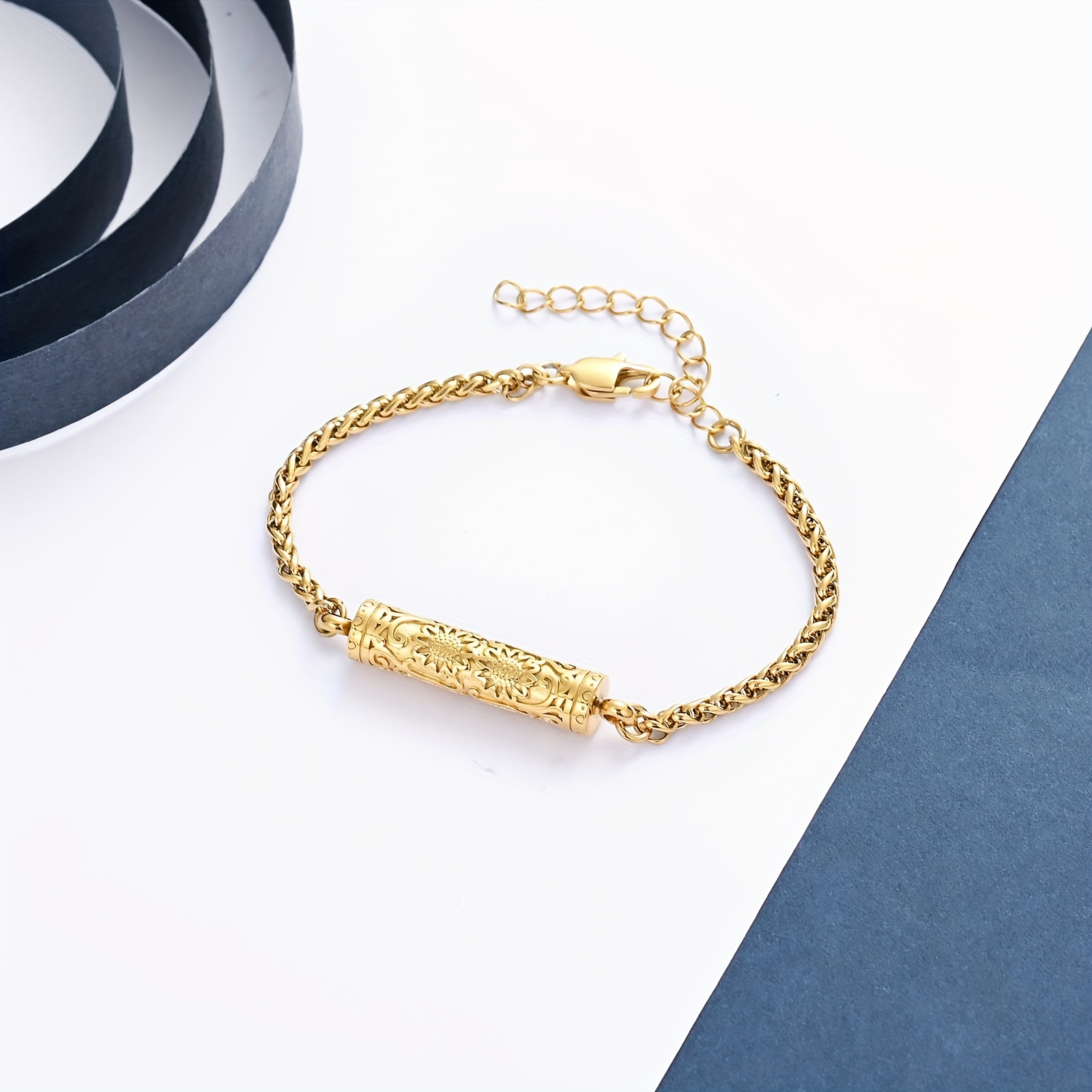 Sunflower Urn Bracelet for Pet Cremation Jewelry