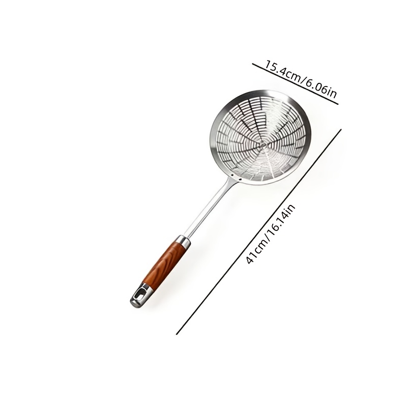 E-shop Robuster Edelstahl-Sieb-Löffel mit Loch - Hochwertiger, auslaufsicherer Filter für Zuhause, Hotel, Picknick - Vielseitiger Abtropflöffel für